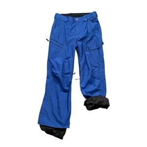 Burton Snowboarding Pants Mens S Small Blue Nylon Poacher Dryride Lined Ski Snow